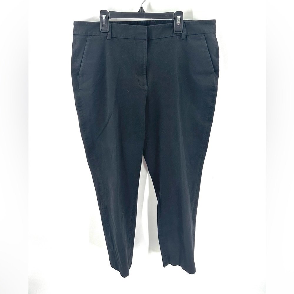Chicos Stretch Cotton Black Trousers Pants Office Pockets Size 2.5 Short US 14S